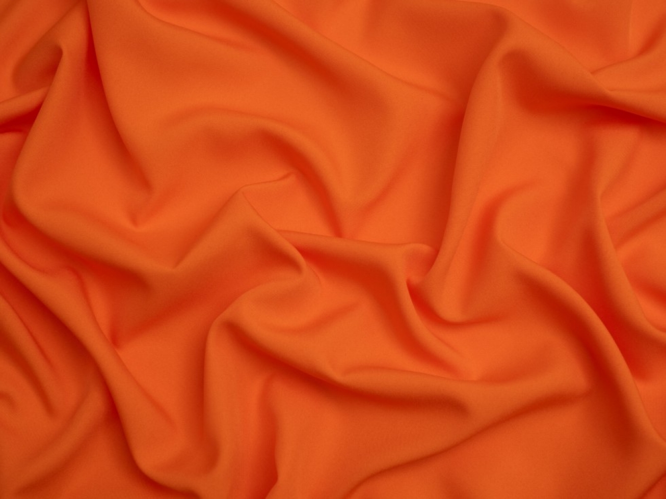 Minerva Core Range Soft Touch Crepe Fabric Orange