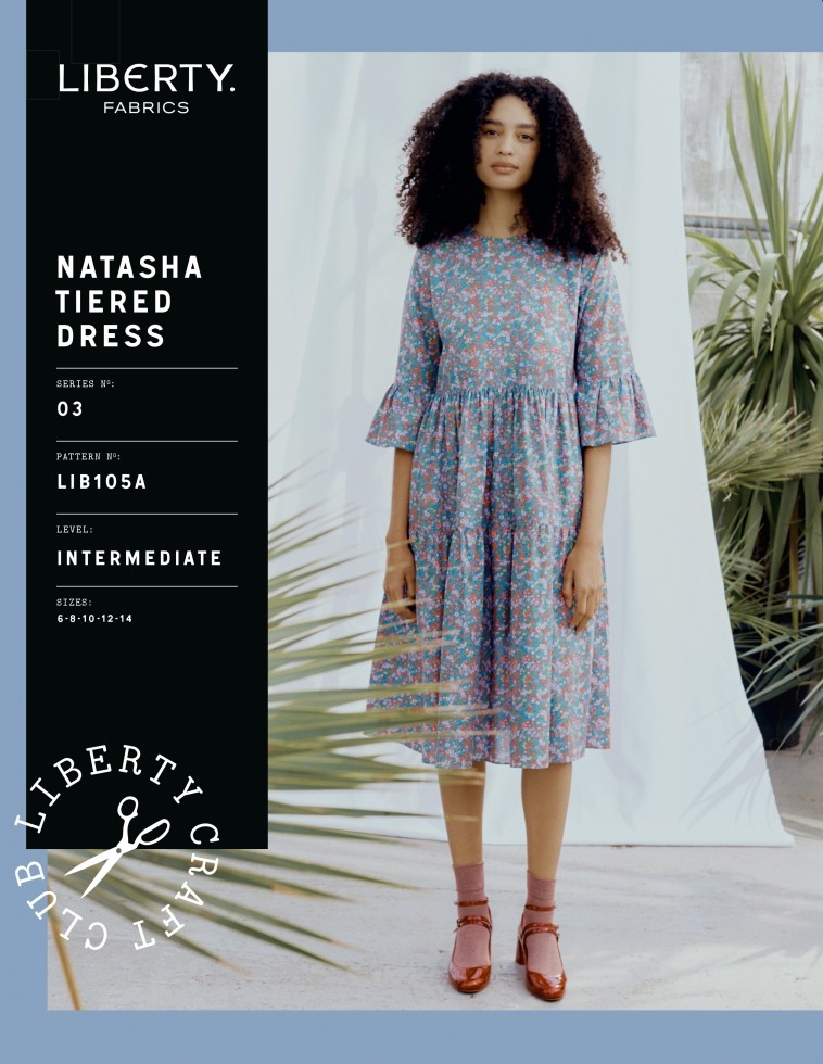 Liberty London Paper Sewing Pattern Natasha Tiered Dress