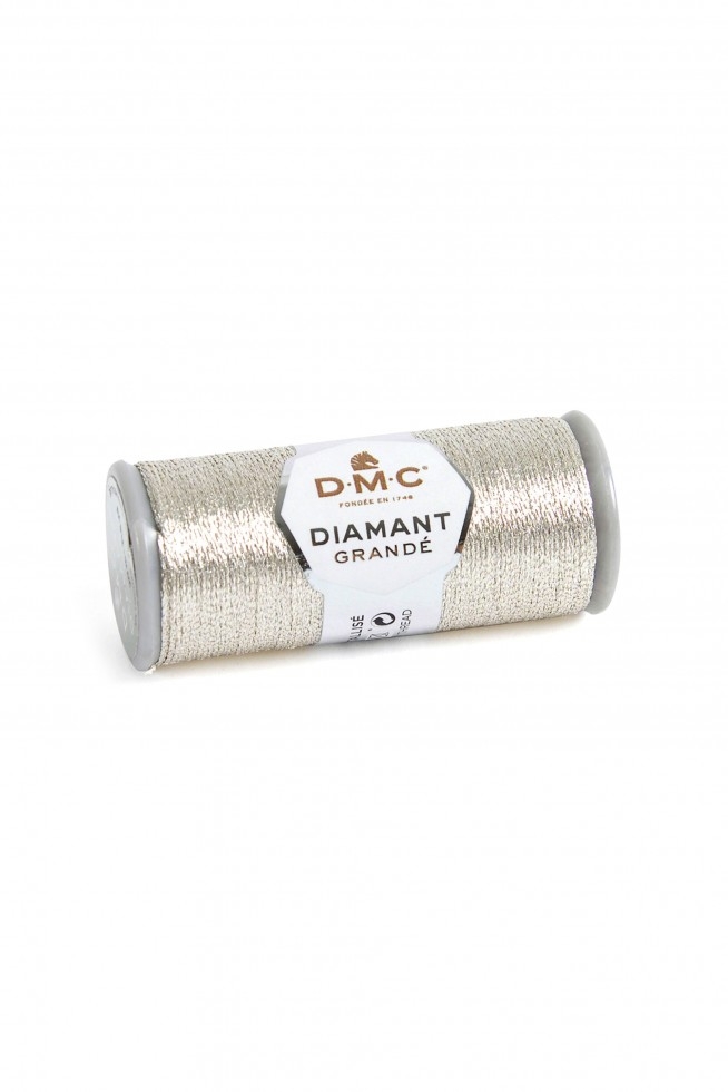 DMC Diamant Grande Metallic Embroidery Thread G168 Silver