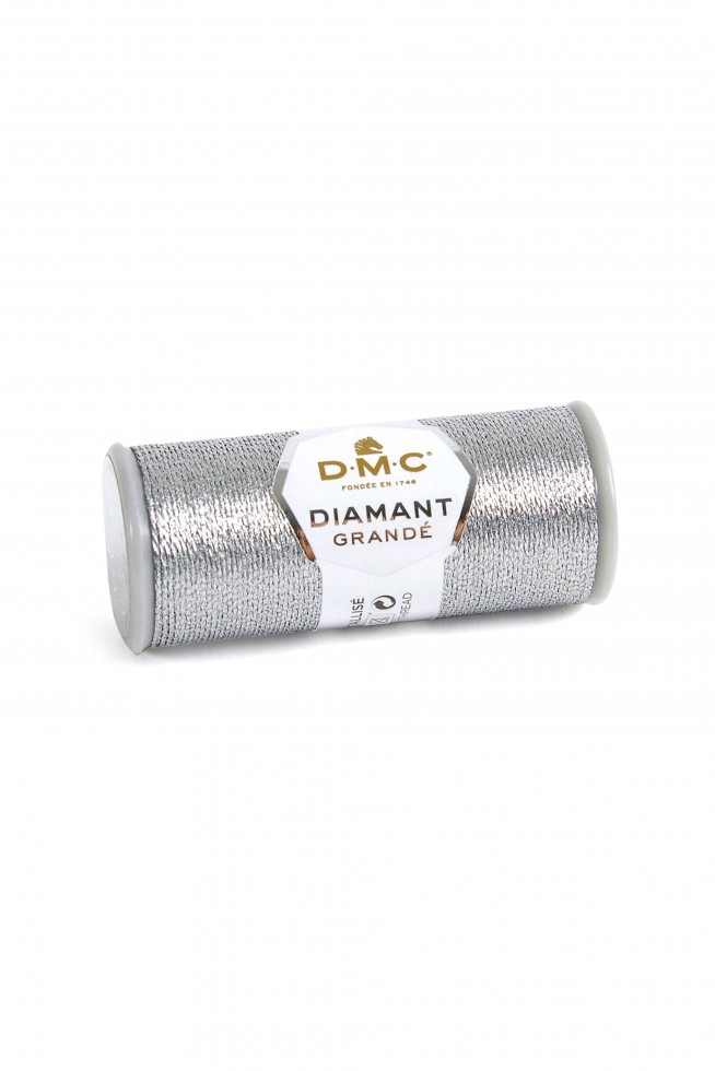 DMC Diamant Grande Metallic Embroidery Thread G415 Silver