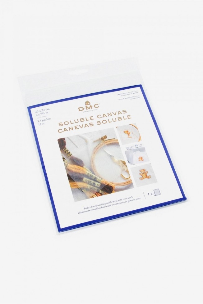 DMC 14 HPI Soluble Canvas Fabric Blanc