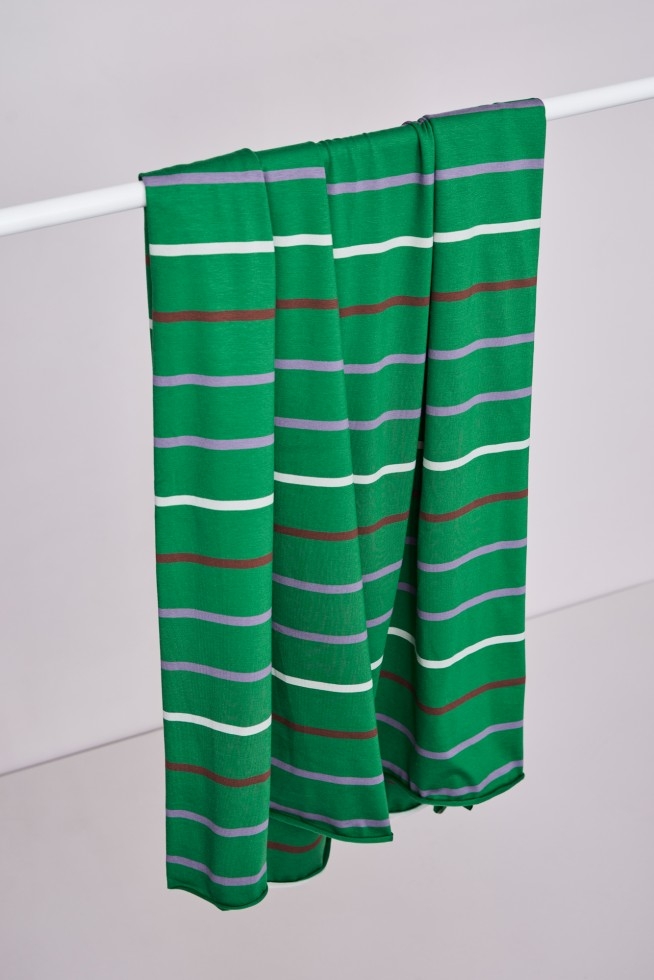 Meet MILK Nova Stripe Tencel Modal Cotton Jersey Stretch Knit Fabric Frog