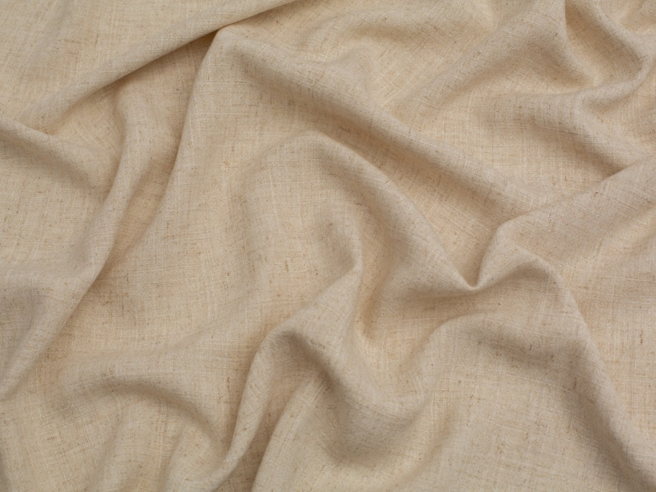 Minerva Core Range Textured Viscose Linen Noil Fabric Ecru