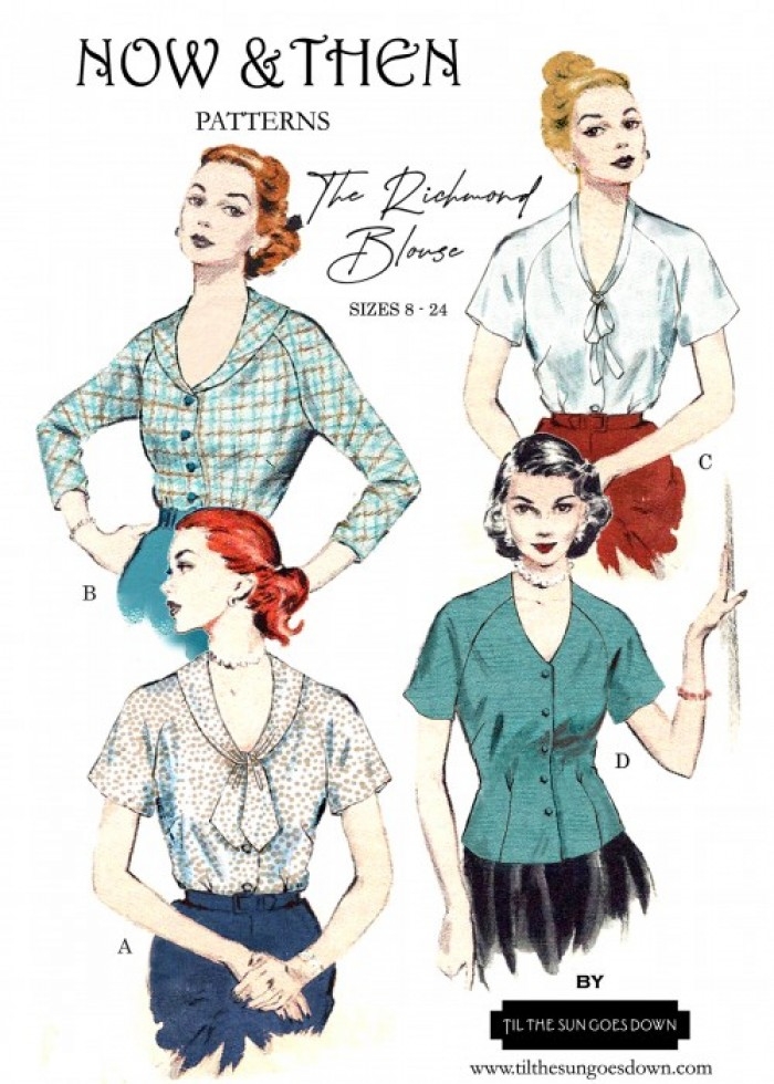 Now & Then Patterns Paper Sewing Pattern The Richmond Blouse