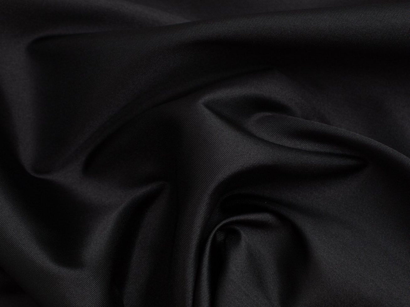 Minerva Core Range Mikado Satin Fabric Black