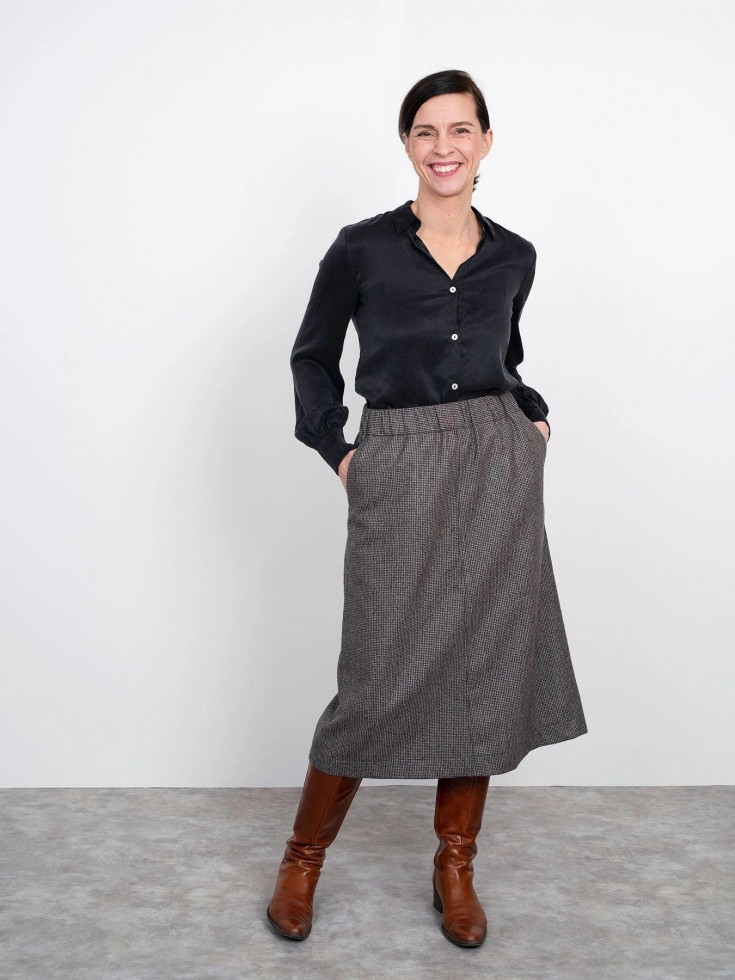 The Assembly Line Paper Sewing Pattern A Line Midi Skirt