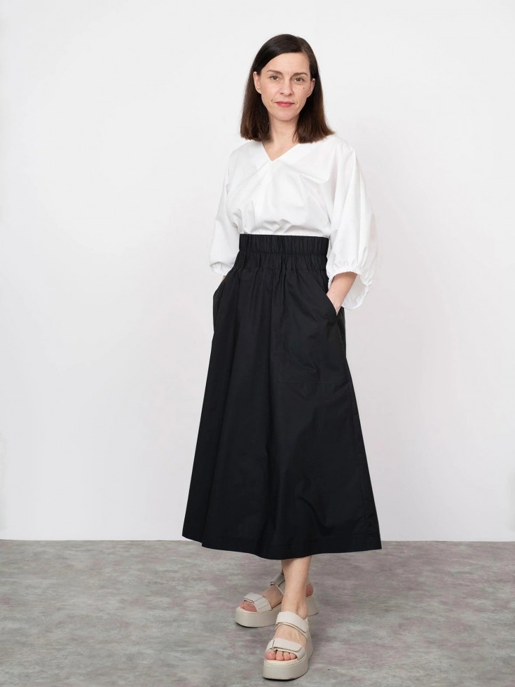 The Assembly Line Paper Sewing Pattern Elastic Waist Maxi Skirt