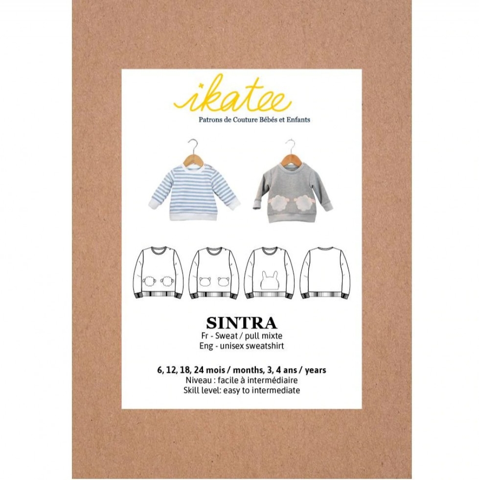 Ikatee Paper Sewing Pattern Baby Sintra Sweatshirt