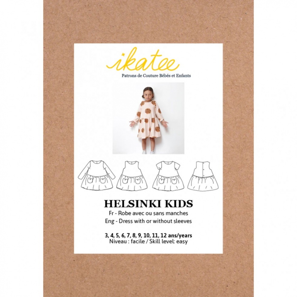 Ikatee Paper Sewing Pattern Kids Helsinki Dress