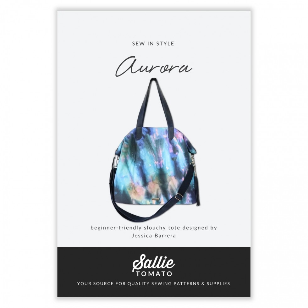 Sallie Tomato Paper Sewing Pattern Aurora Slouchy Tote