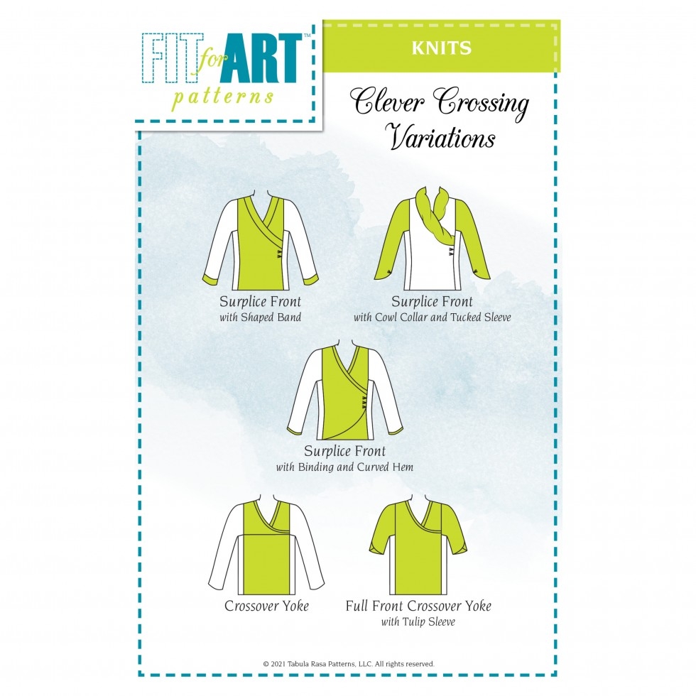 Fit For Art Clever Crossing Variations for Tabula Rasa Knits Paper Sewing Pattern