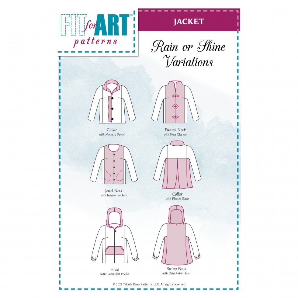 Fit For Art Rain Or Shine Variations For The Tabula Rasa Jacket Paper Sewing Pattern