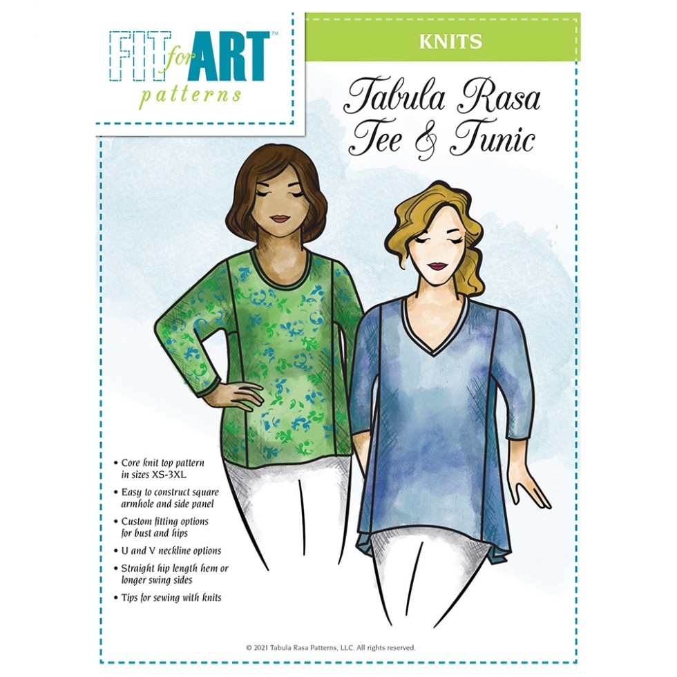 Fit For Art Paper Sewing Pattern Tabula Rasa Knits Tee & Tunic