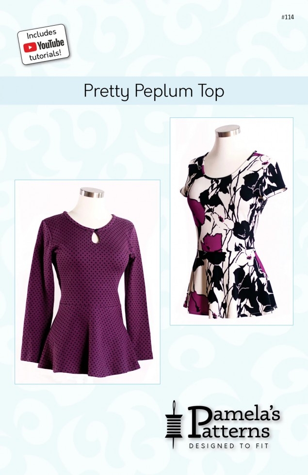 Pamelas Patterns Paper Sewing Pattern Pretty Peplum Top