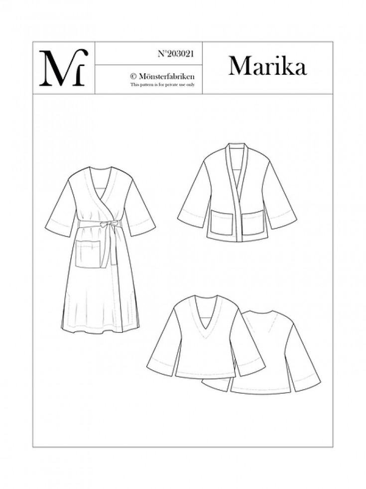 Monsterfabriken Paper Sewing Pattern Marika Kaftan