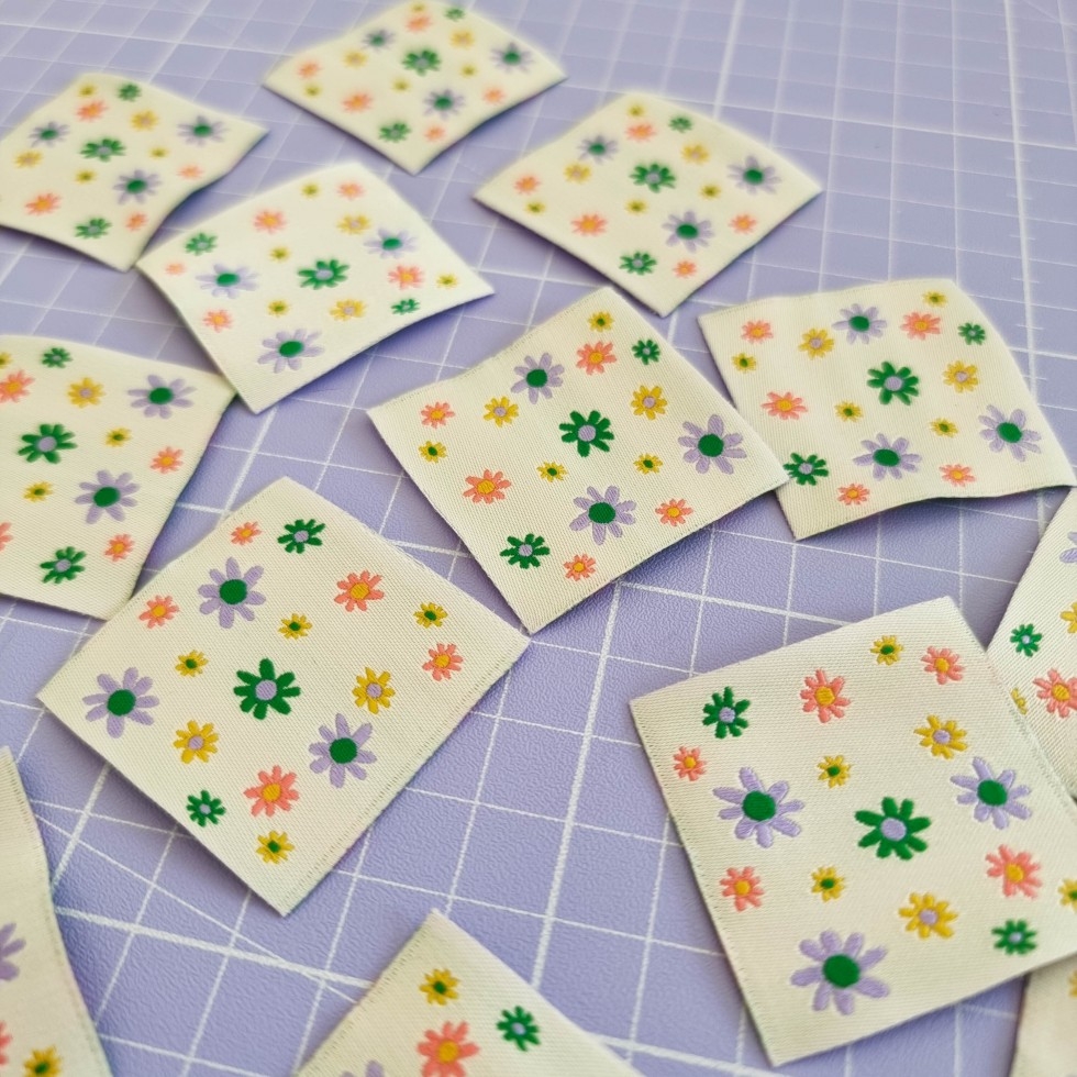 Sew Anonymous Boho Flower Woven Labels