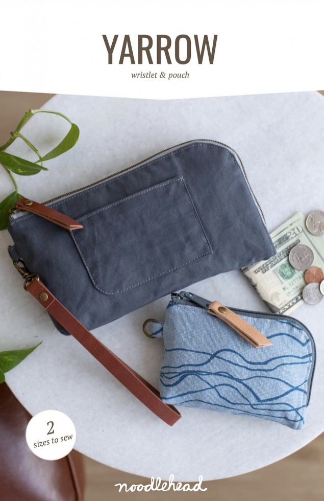 Noodlehead Paper Sewing Pattern Yarrow Wristlet & Pouch