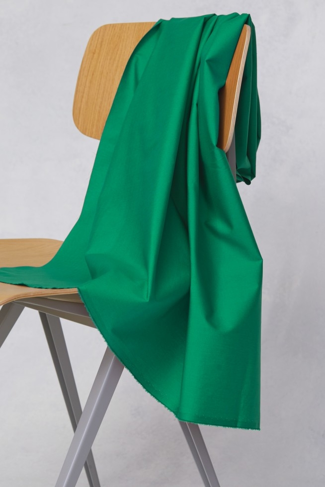 Mind The MAKER Organic Papertouch 100% Cotton Poplin Fabric Jolly Green