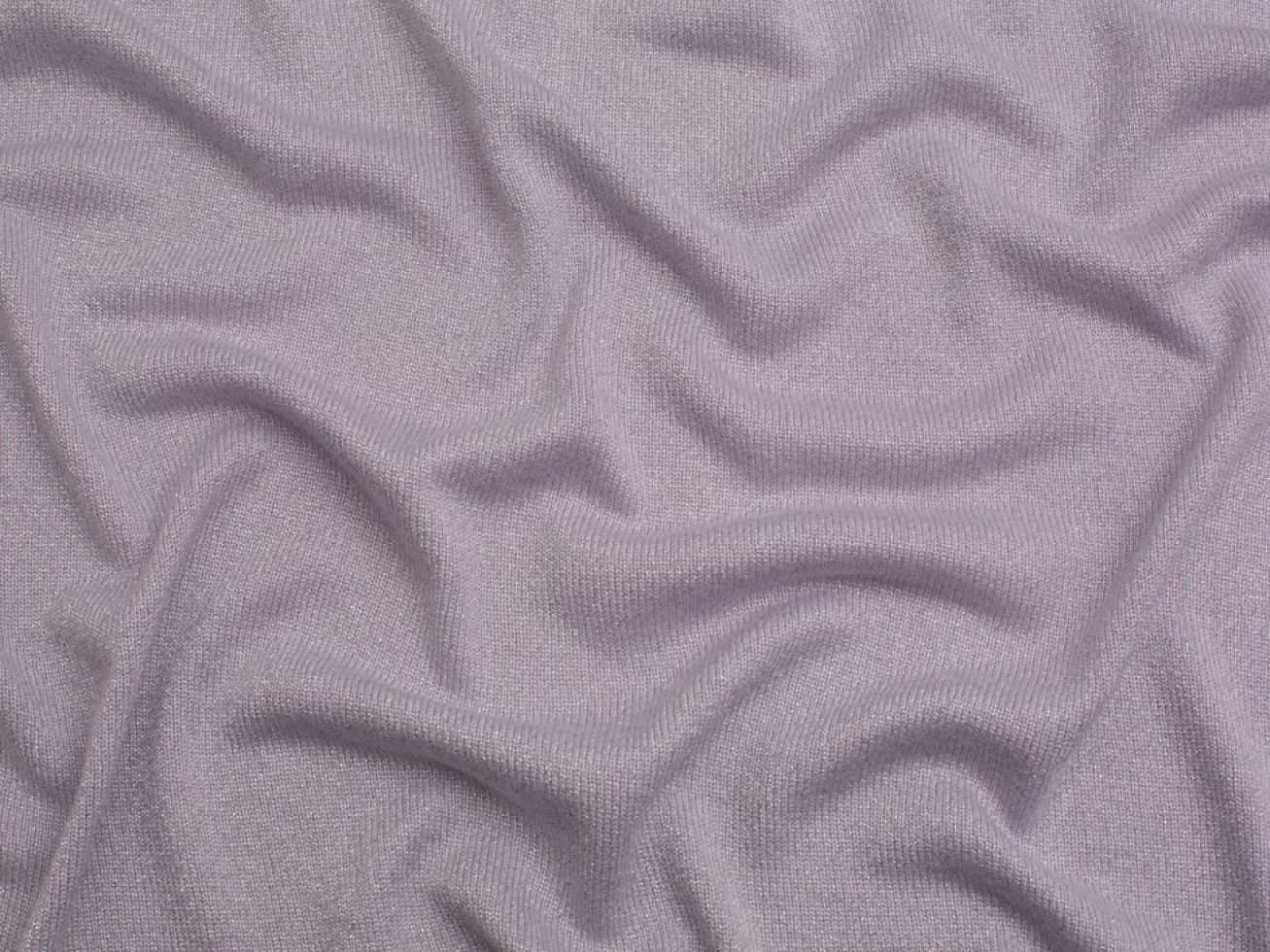 Minerva Core Range Shine Lurex Sweater Knit Stretch Fabric Pastel Lilac