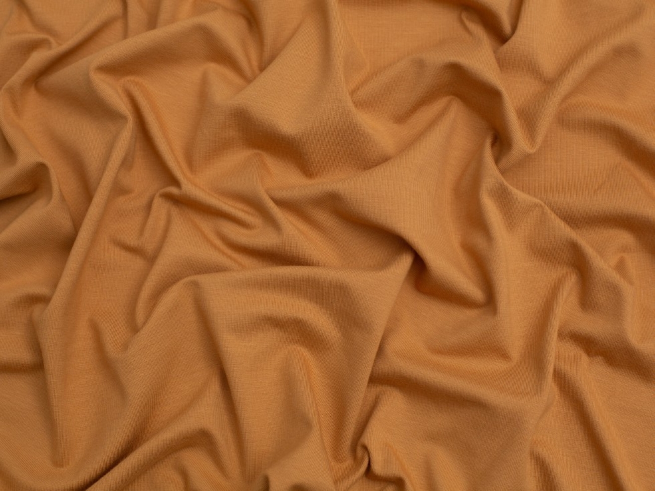 Minerva Core Range Cotton Lycra Jersey Stretch Knit Fabric Gold Honey