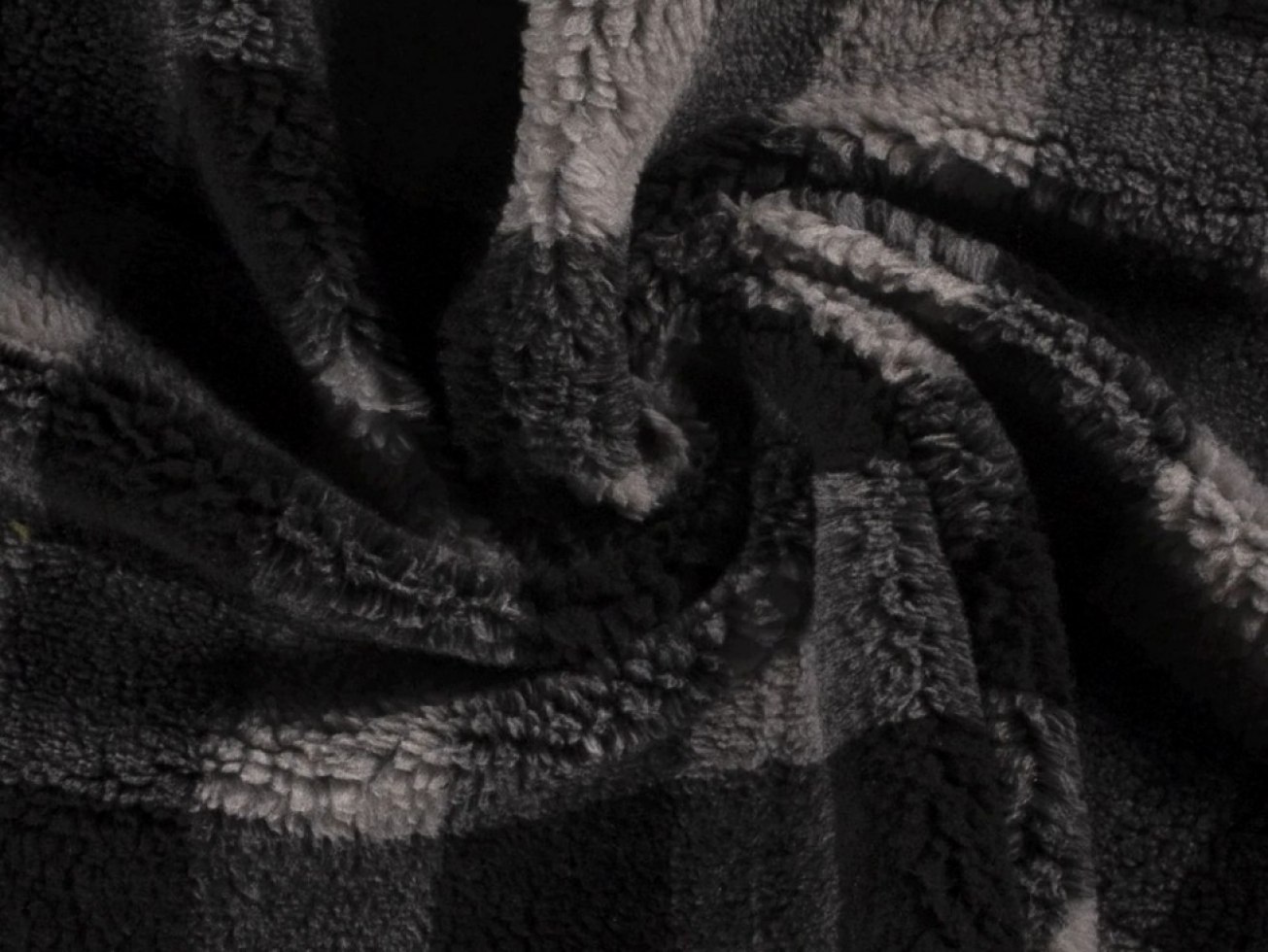 Sherpa Fleece Fur Fabric Grey