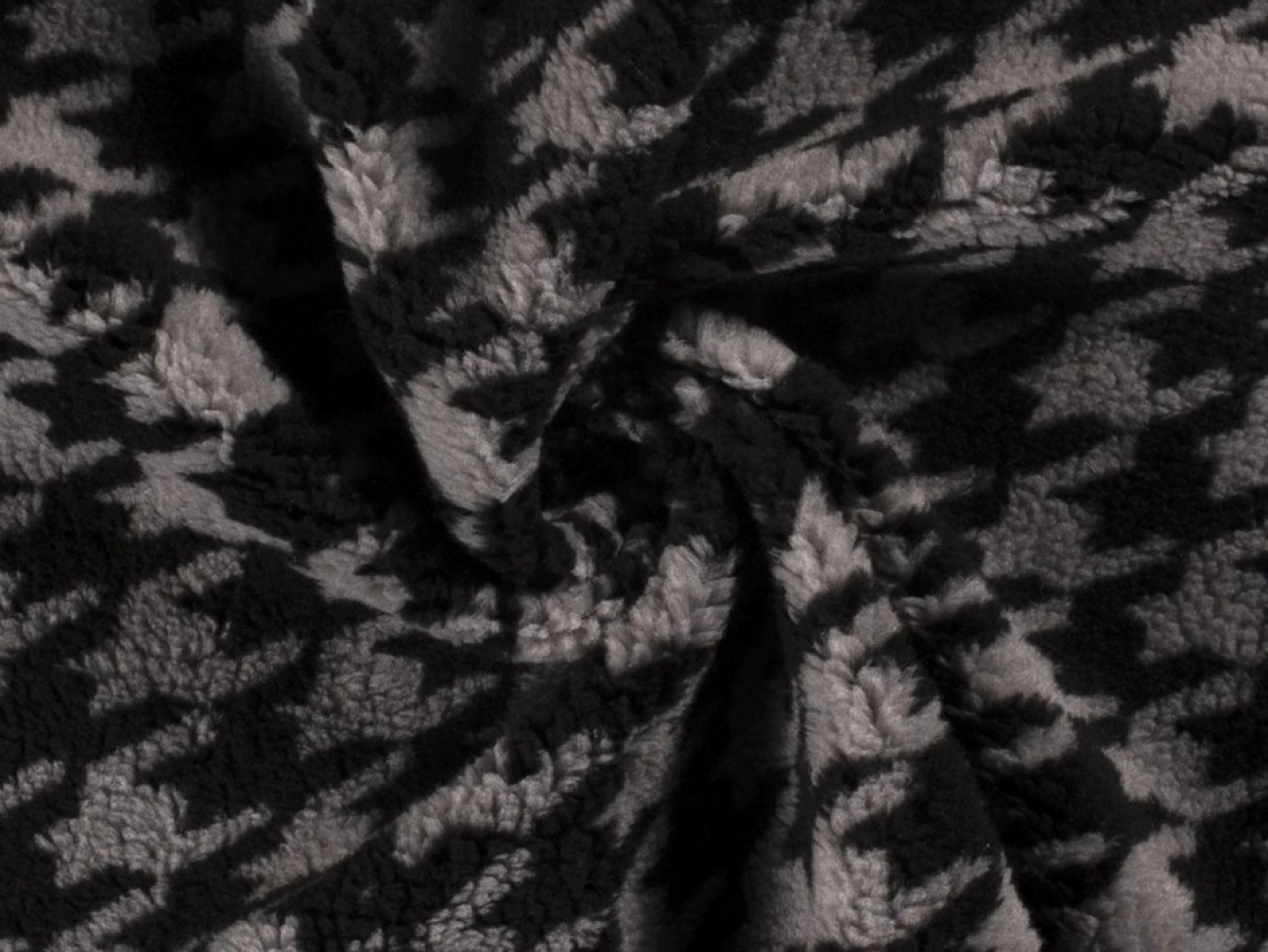 Sherpa Fleece Fur Fabric Grey