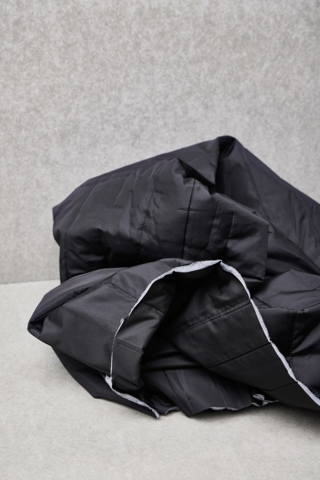 Mind The MAKER Strip Thelma Thermal Quilted Coating Fabric Black