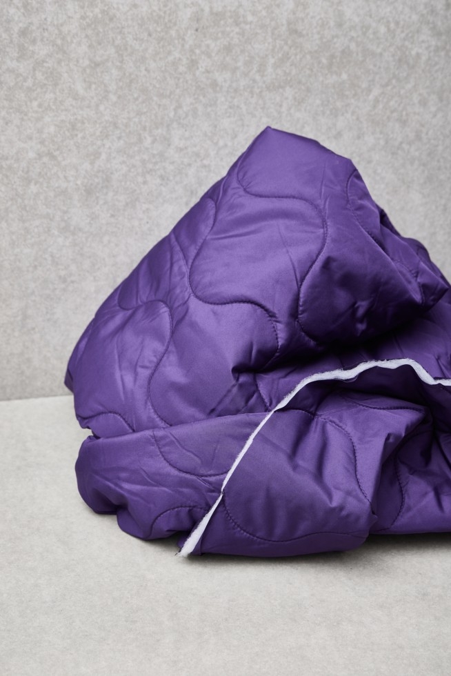 Mind The MAKER Wave Thelma Thermal Quilted Coating Fabric Plum