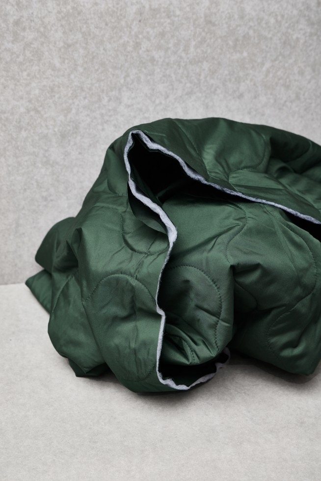 Mind The MAKER Wave Thelma Thermal Quilted Coating Fabric Bottle Green