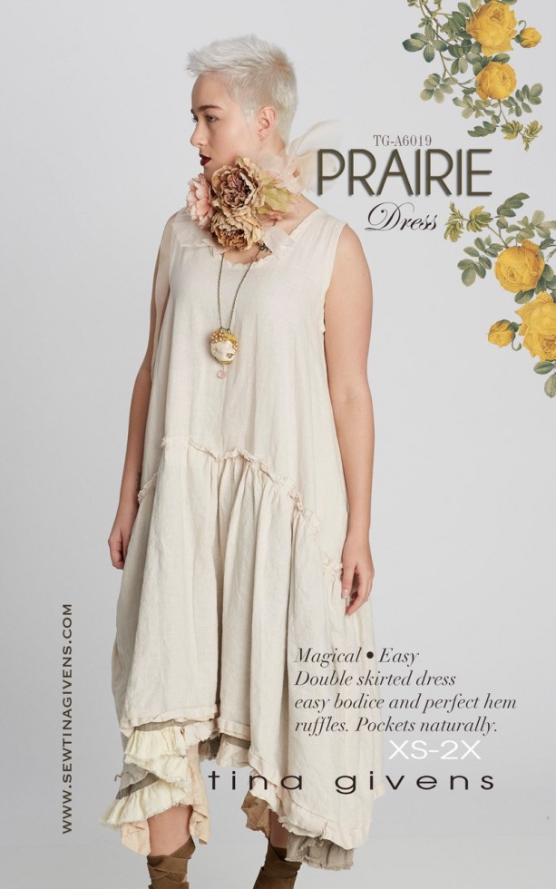 Sew Tina Givens Paper Sewing Pattern Prairie Slip Dress