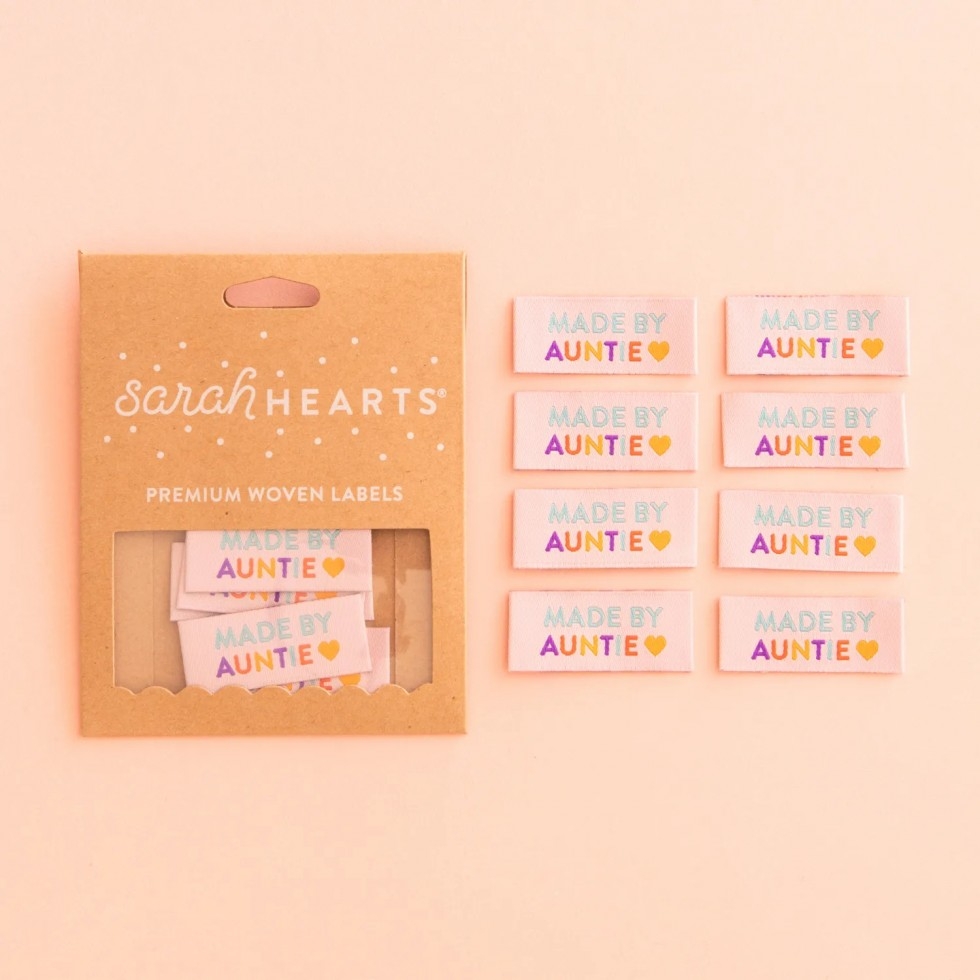 Sarah Hearts Made By Auntie Woven Labels