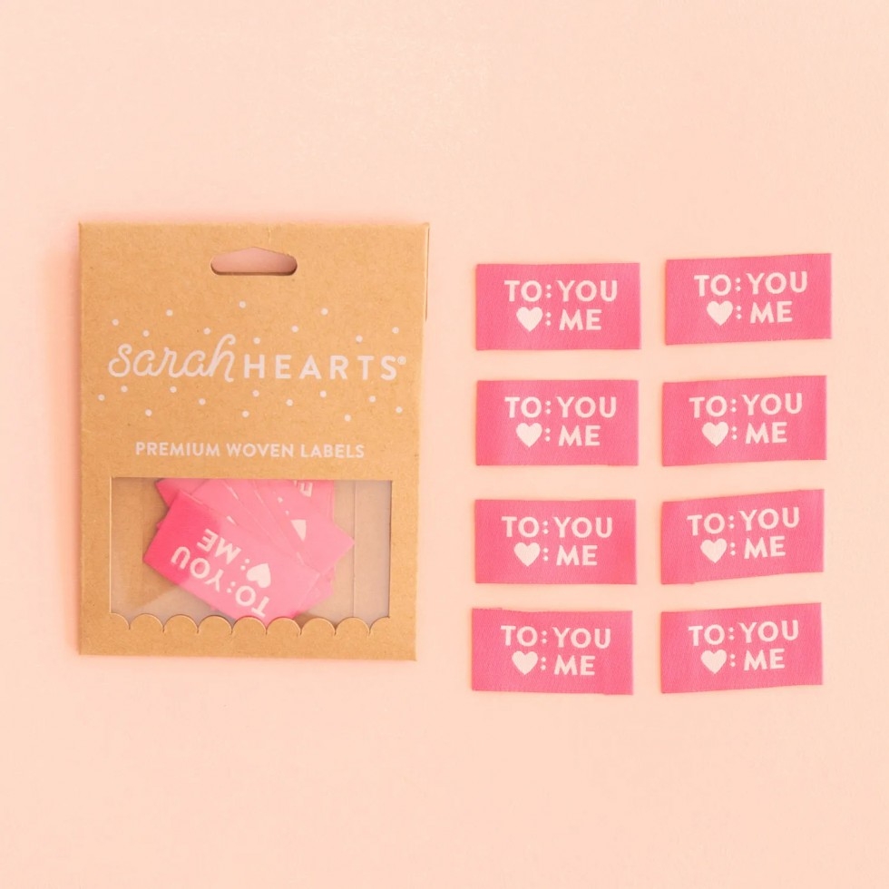 Sarah Hearts To You Love Me Woven Labels