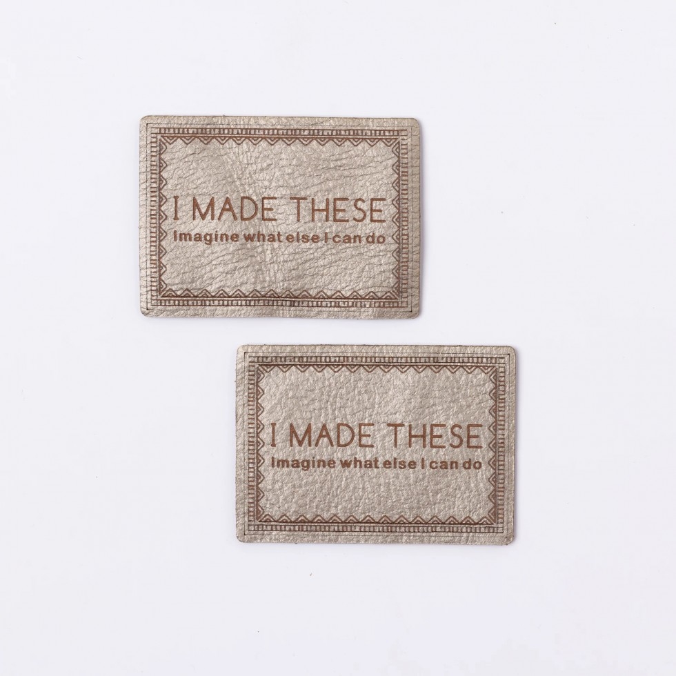Little Rosy Cheeks I Made These Leather Labels Metallic Oyster
