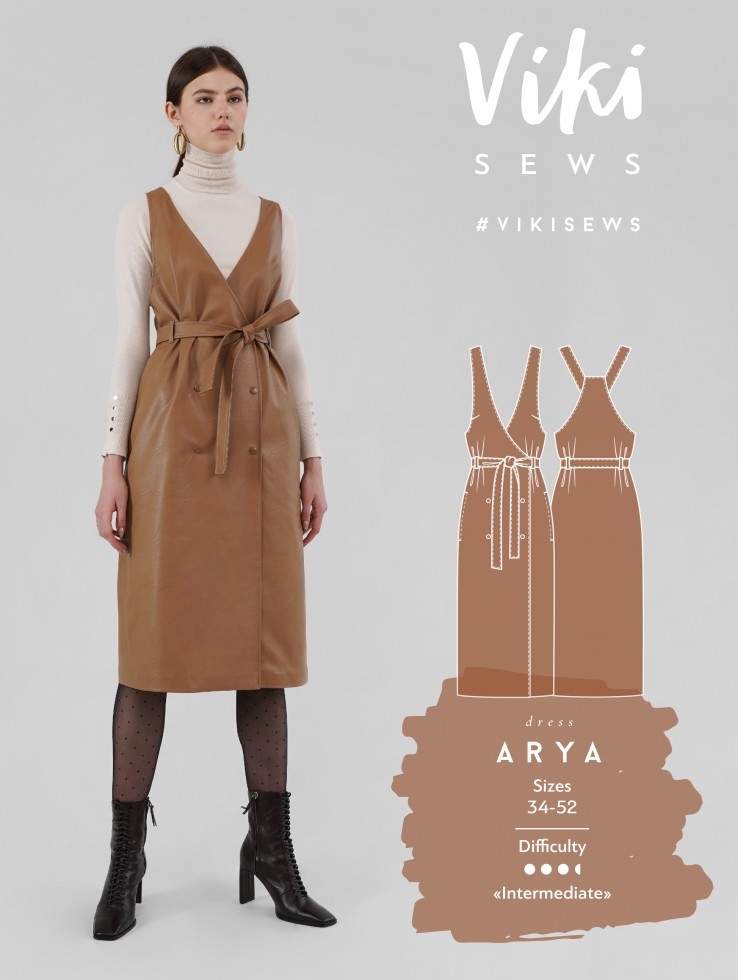 Vikisews Paper Sewing Pattern Arya Pinafore Dress