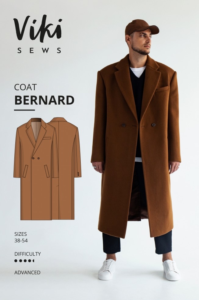 Vikisews Paper Sewing Pattern Bernard Coat