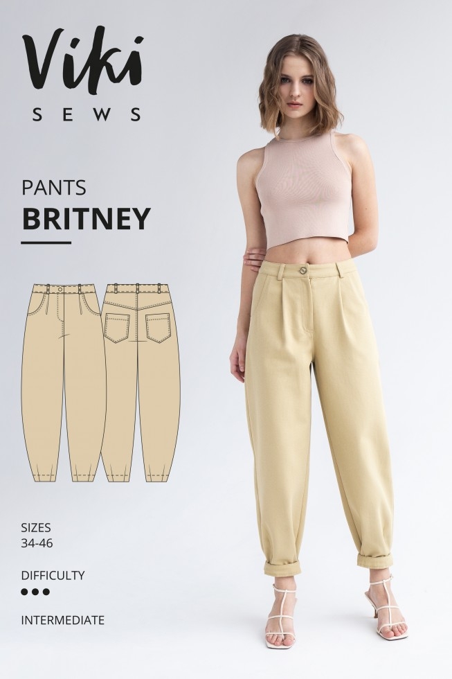 Vikisews Paper Sewing Pattern Britney Pants