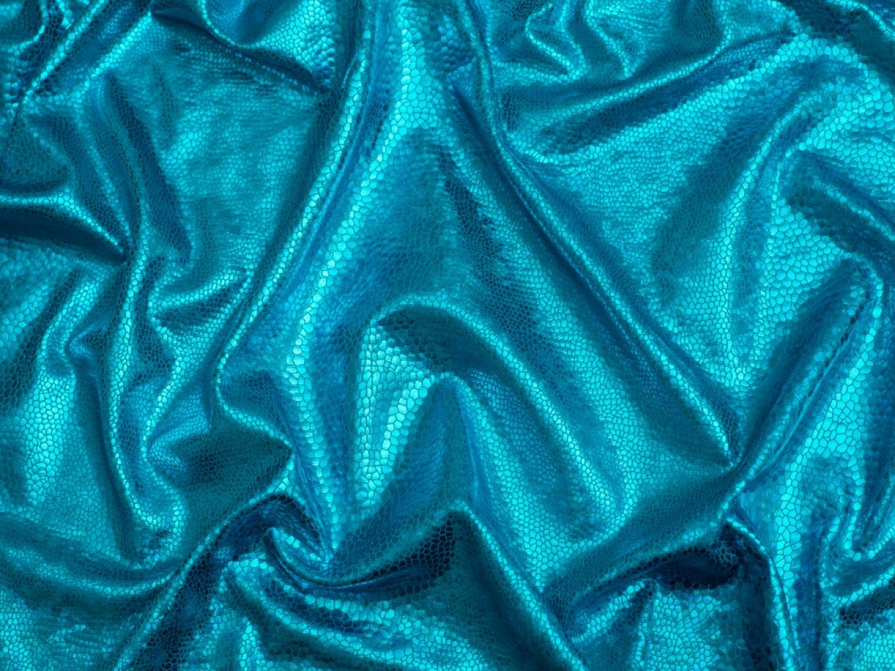 Minerva Core Range Holographic Activewear Lycra Four Way Stretch Knit Fabric Turquoise