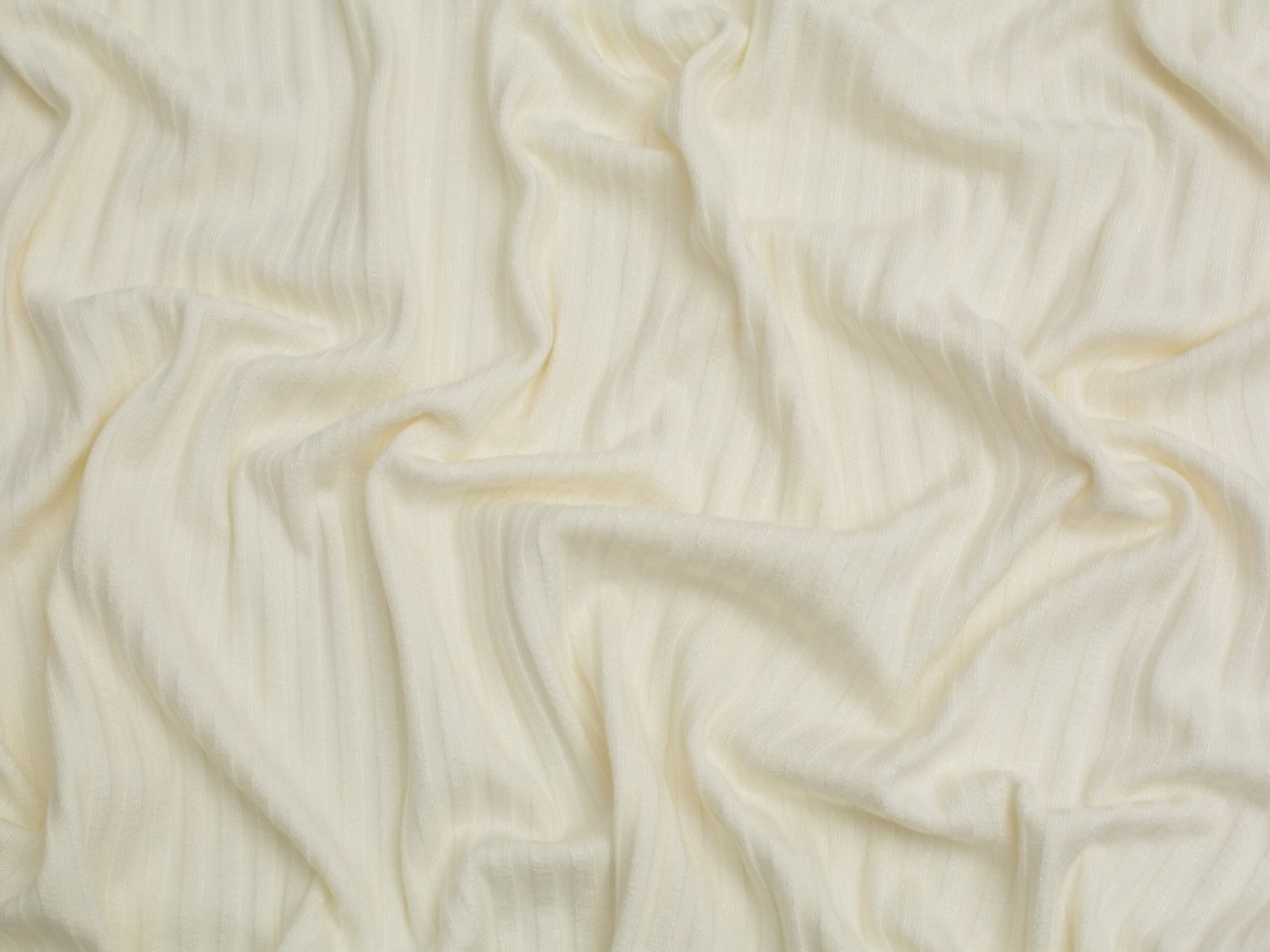 Minerva Core Range Viscose Rib Stretch Knit Fabric Ivory