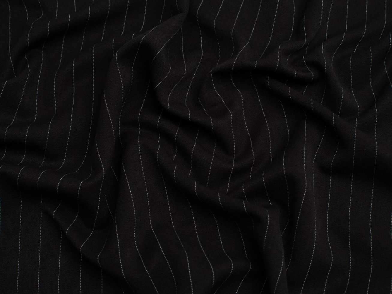 Minerva Core Range Stretch Woven Gabardine Twill Fabric Black