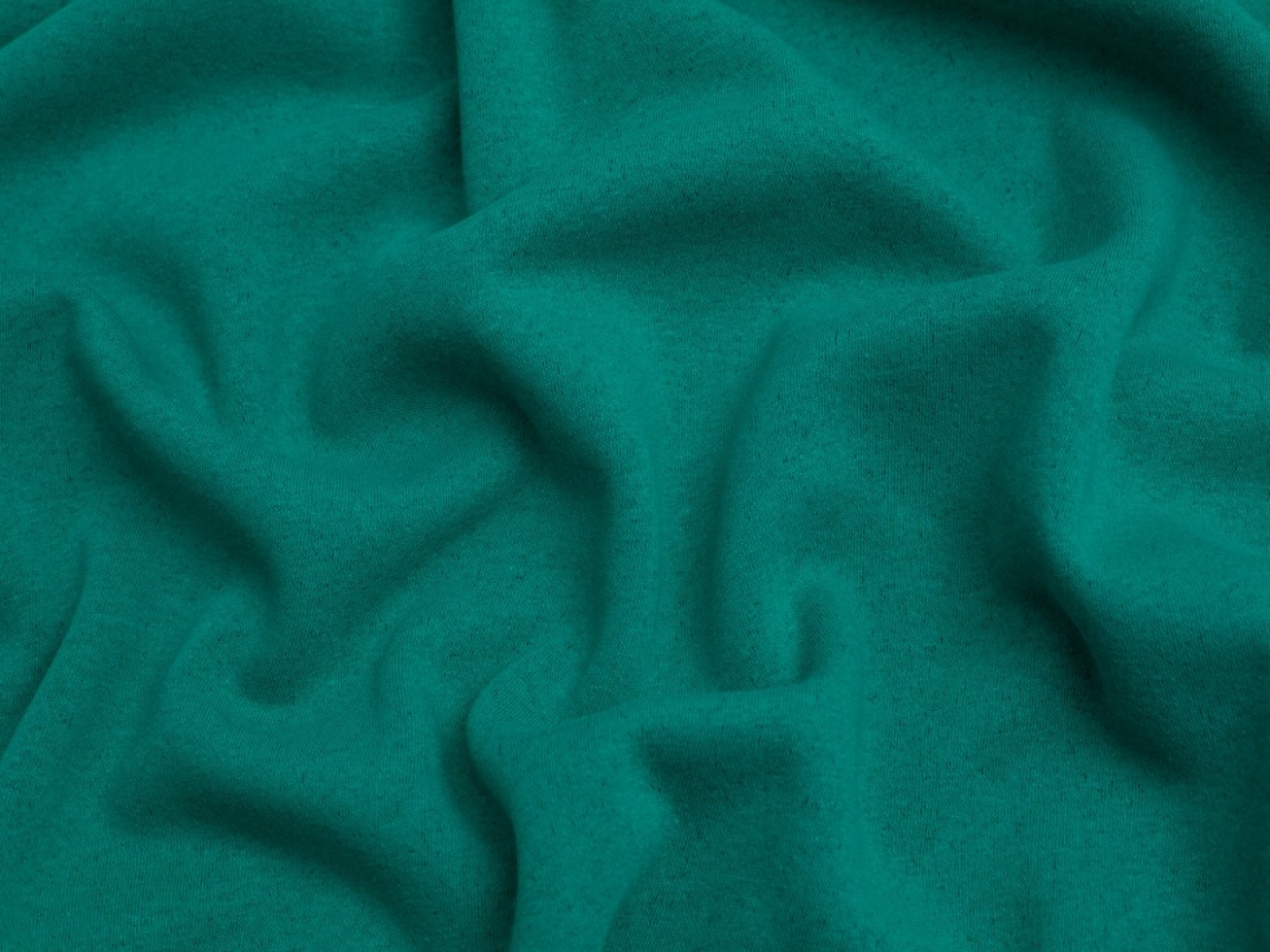 Minerva Core Range Recycled Fleece Back Sweatshirt Stretch Knit Fabric Petrol