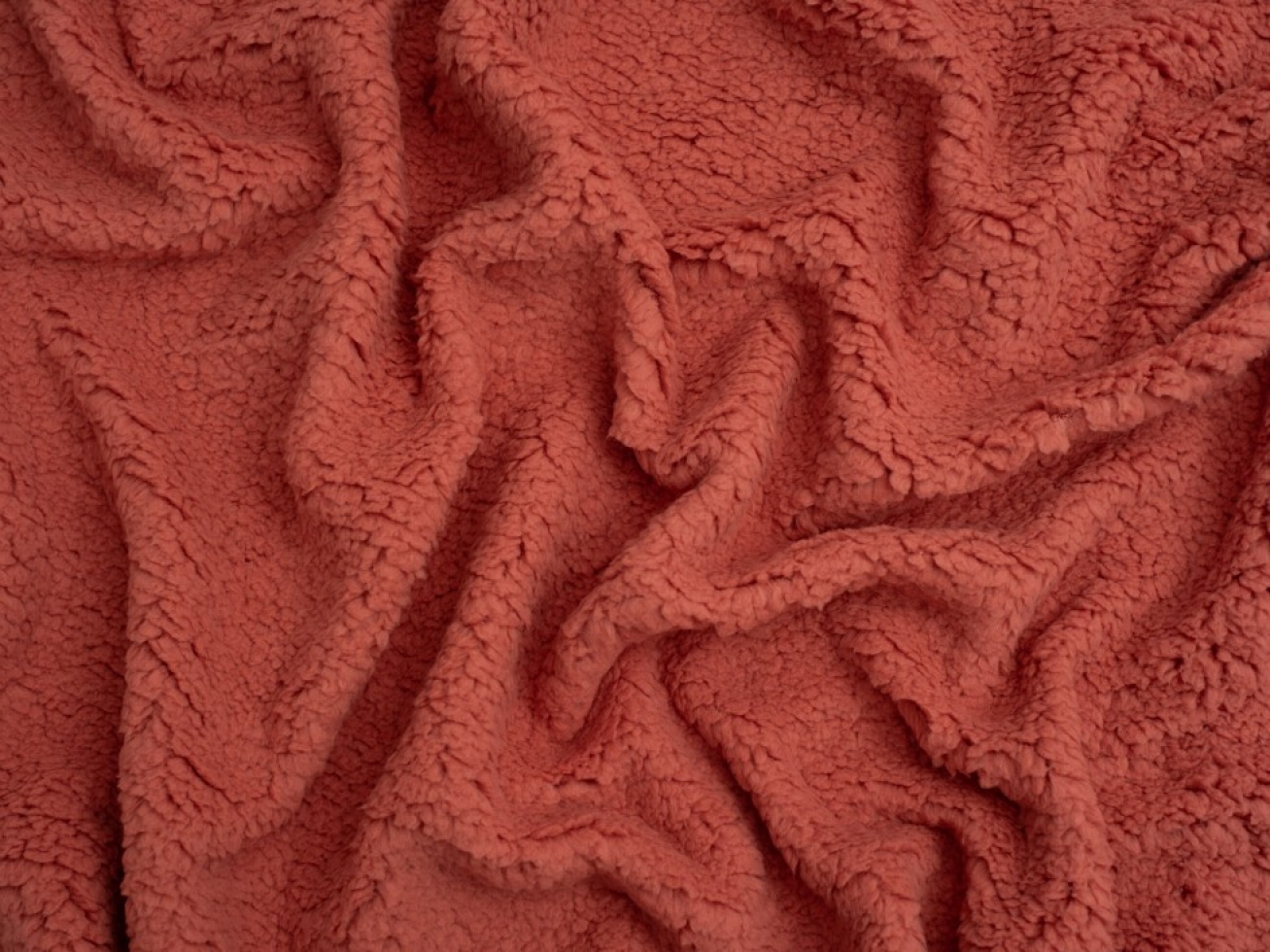 Minerva Core Range Super Soft Shearling Fleece Fur Fabric Rust