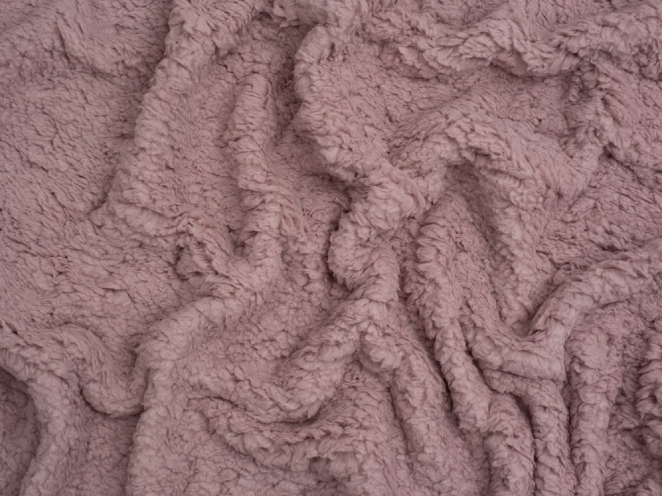 Minerva Core Range Super Soft Shearling Fleece Fur Fabric Dusky Pink