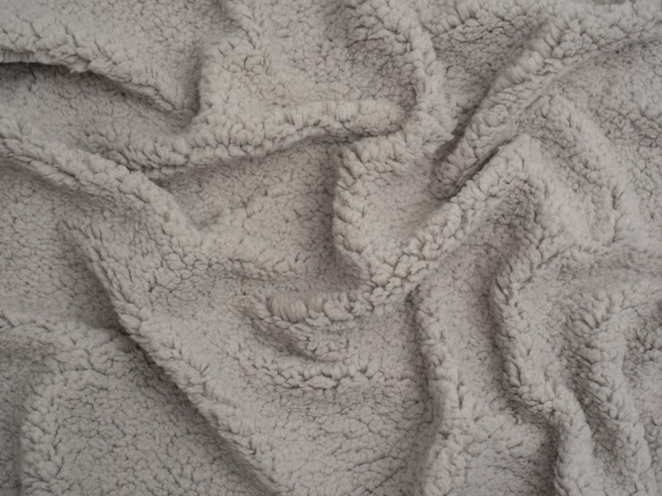 Minerva Core Range Super Soft Shearling Fleece Fur Fabric Light Grey