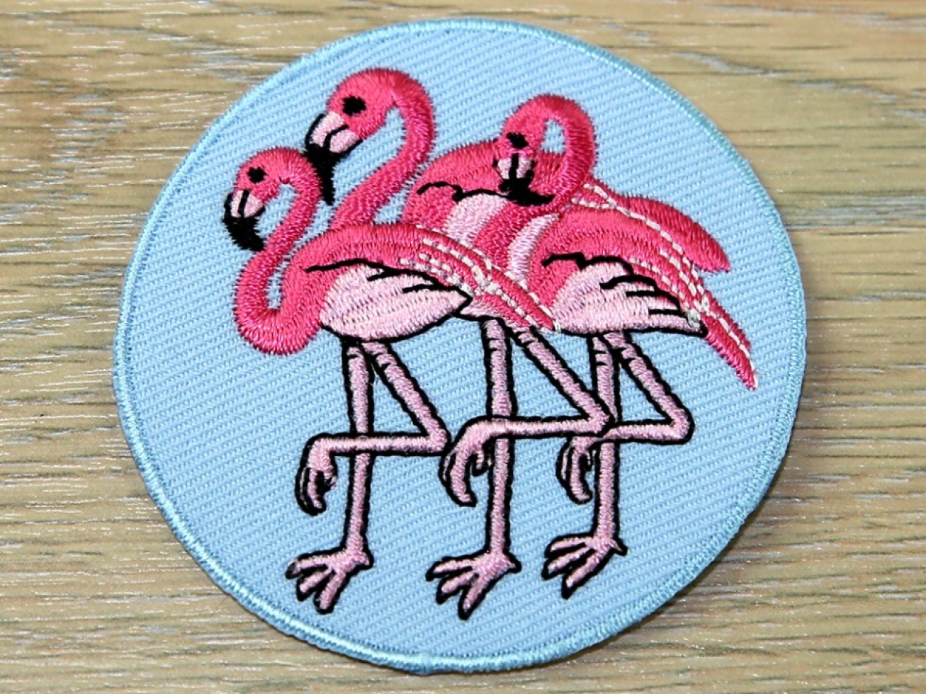 Patch Motif Flamingo Blue & Pink