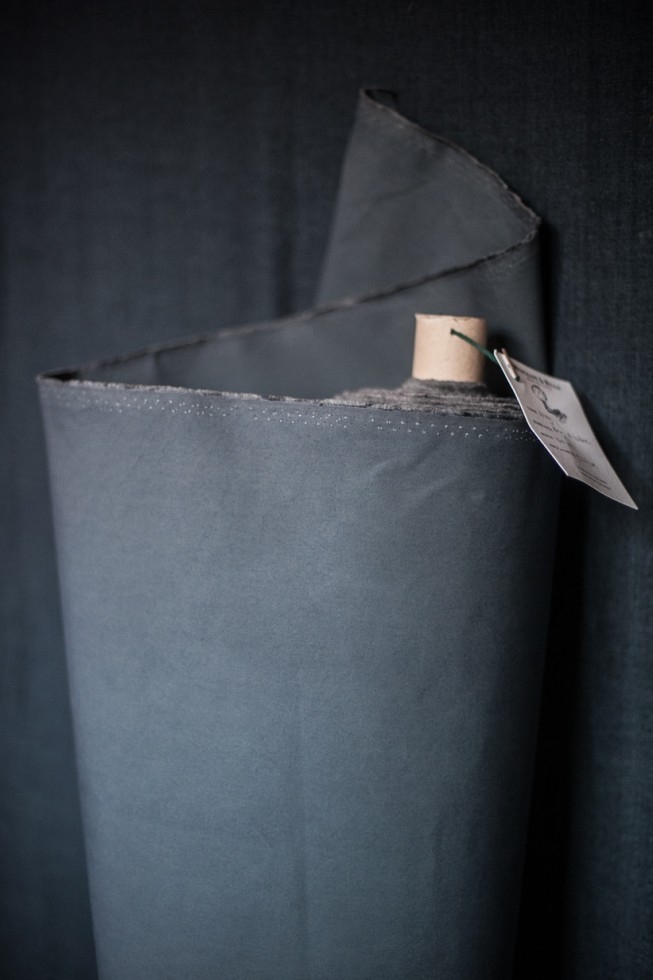 Merchant & Mills Dry Cotton Oilskin Fabric Grey