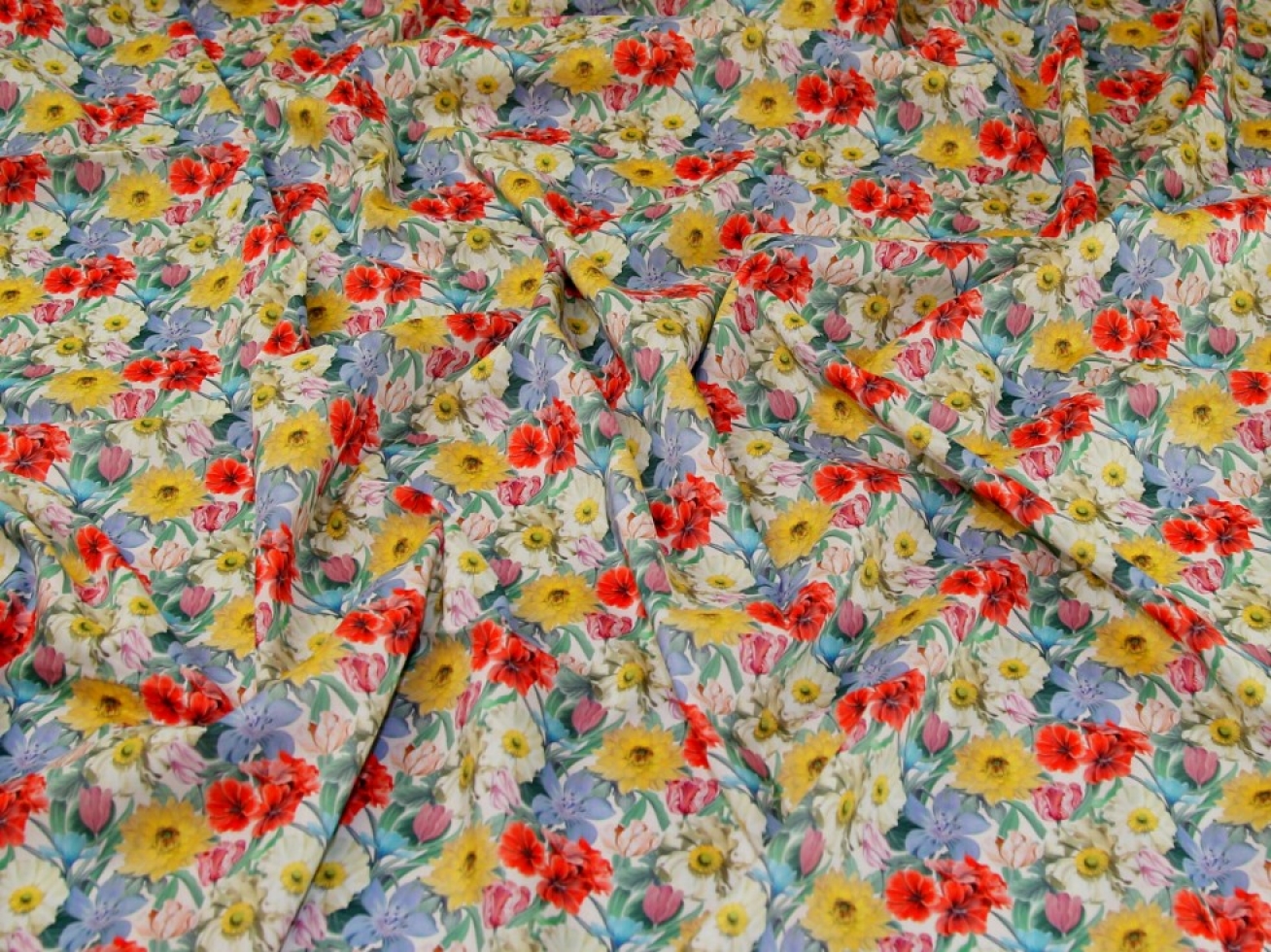 Liberty London Melody Blooms Tana Cotton Lawn Fabric Bright