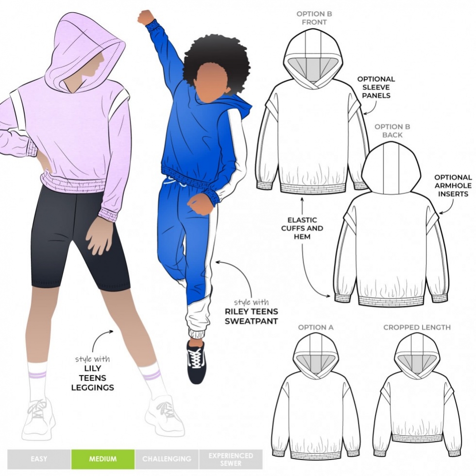 Style Arc Paper Sewing Pattern Kids Beckett Sweater