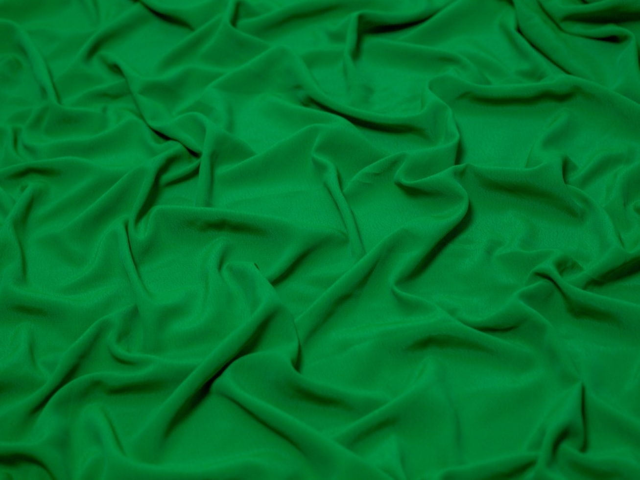 Minerva Core Range Polyester Morrocaine Crepe Fabric Emerald Green