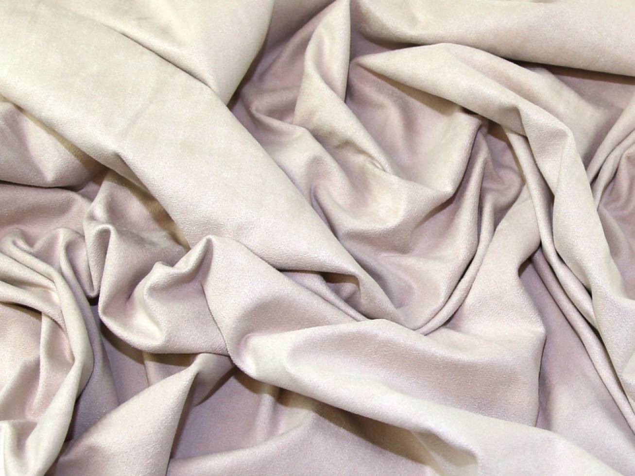 Faux Suede Stretch Knit Fabric Blush