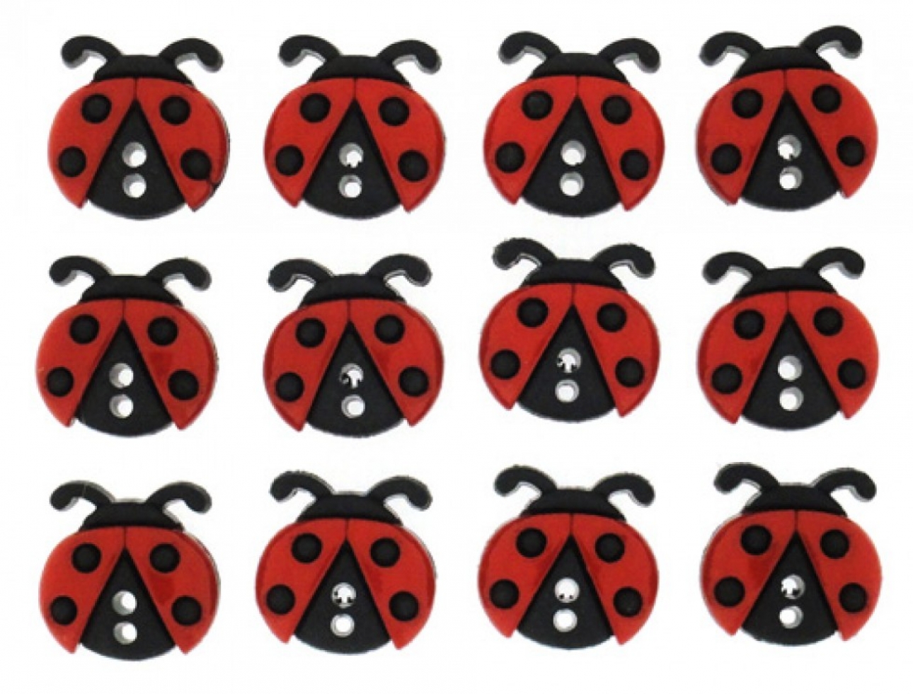 Dress It Up Ladybugs Buttons